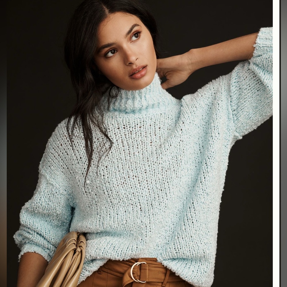 Anthropologie The Need-it Oversized Mock Neck Sweater